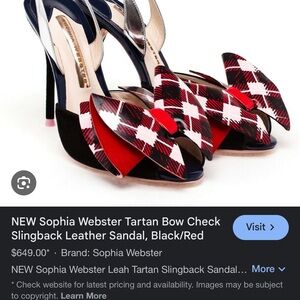 Sophia Webster Leah Tartan sling back sandals